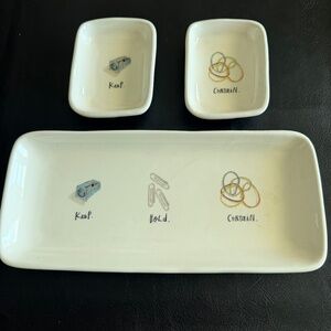 Magenta Desk Organizer Set by Rae Dunn 3 Piece Set